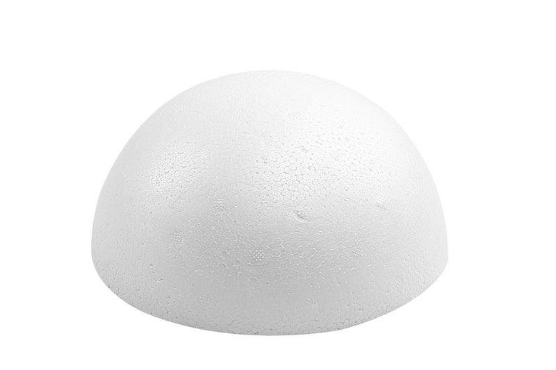 Crafjie 1PCS 11.81 Inchs White Foam Balls Half Round Polystyrene Half Foam Balls Craft Supplies Hemispherical Christmas Craft Ballfor DIY Home Craft Project and Art Decoration