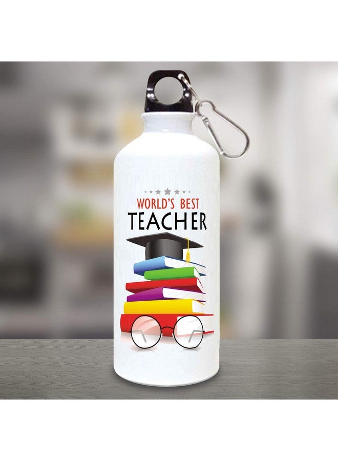 exciting Lives زجاجة شرب مثيرة - أفضل معلم - هدية لعيد الميلاد، يوم المعلم، هدية للأستاذ، المعلم، المرشد، السيد، السيدة، ماما - معدنية، 600 مل، بيضاء - Image 4
