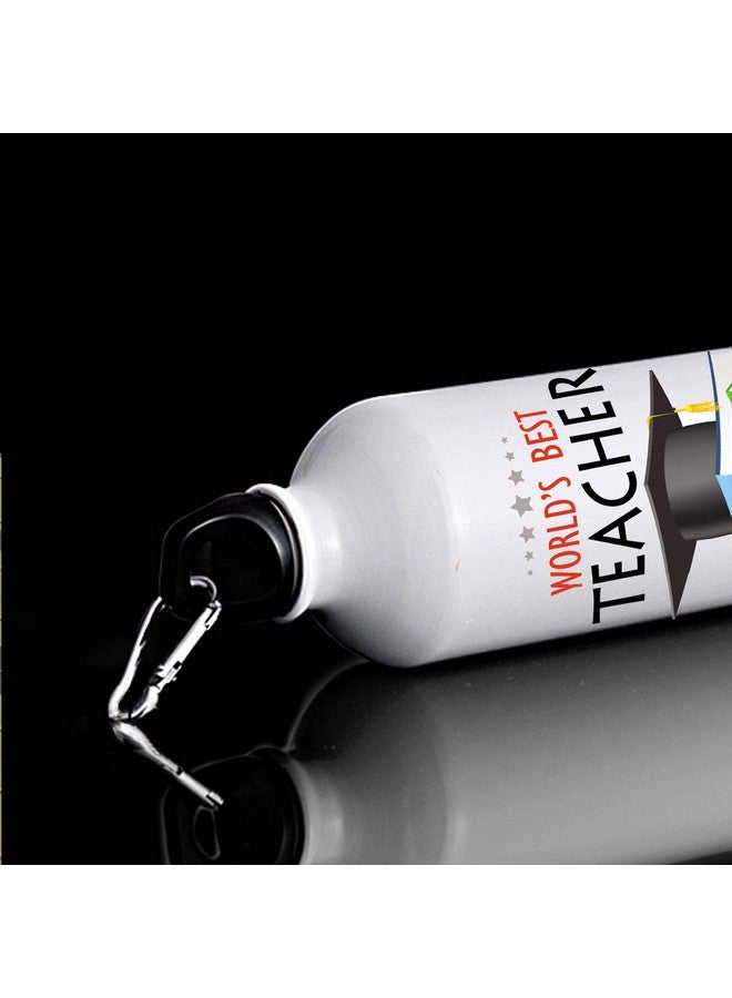 exciting Lives زجاجة شرب مثيرة - أفضل معلم - هدية لعيد الميلاد، يوم المعلم، هدية للأستاذ، المعلم، المرشد، السيد، السيدة، ماما - معدنية، 600 مل، بيضاء - Image 5