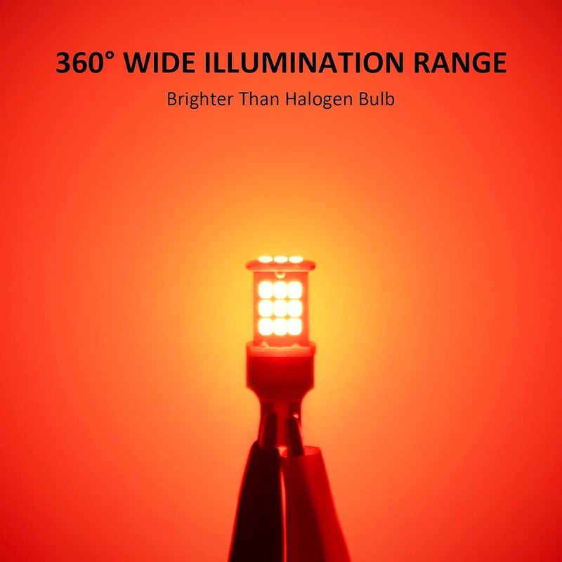 FANTELI 912 921 LED Bulb, Strobe Flashing 3rd Third Brake Center High Mount Stop Light, 300% Brighter Non-Polarity T15 906 904 902 W16W Brilliant Red - Image 4