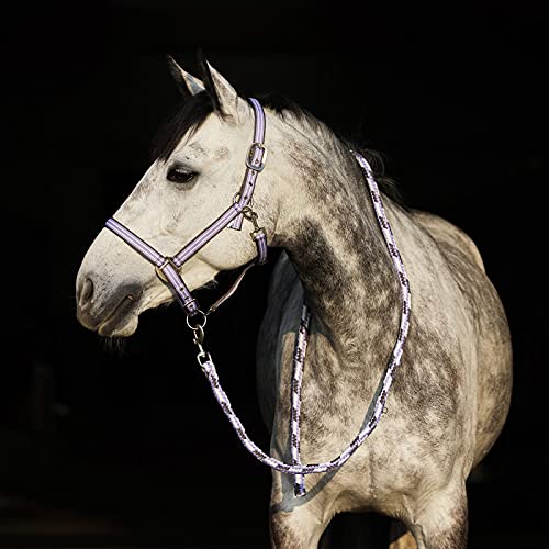 HORZE Adepto Soft Durable Polyester 7' Lead Rope with Snap Hook | Horses and Livestock - Languid Lavender Purple - One Size - Image 4