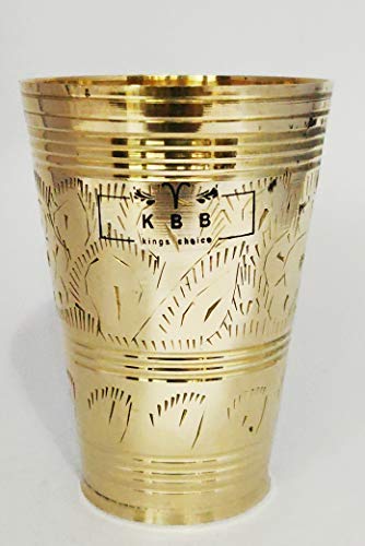 KBB HANDWORKED Design Brass Glass JAPANI 18 NO 400 ml KBBP2069 Pack of 2 - Image 2