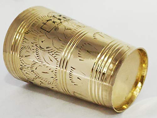 KBB HANDWORKED Design Brass Glass JAPANI 18 NO 400 ml KBBP2069 Pack of 2 - Image 4