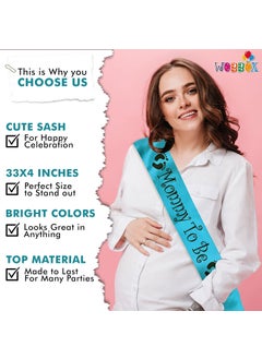 WOBBOX Wobbox Baby Shower Decoration Items| Baby Shower Ceremony Photo Booth Props for Photoshoot, Milestone Crad& Mom to Be Sash, Godh Bharai Ceremony Decoration Kit-(FP649)  - Image 3
