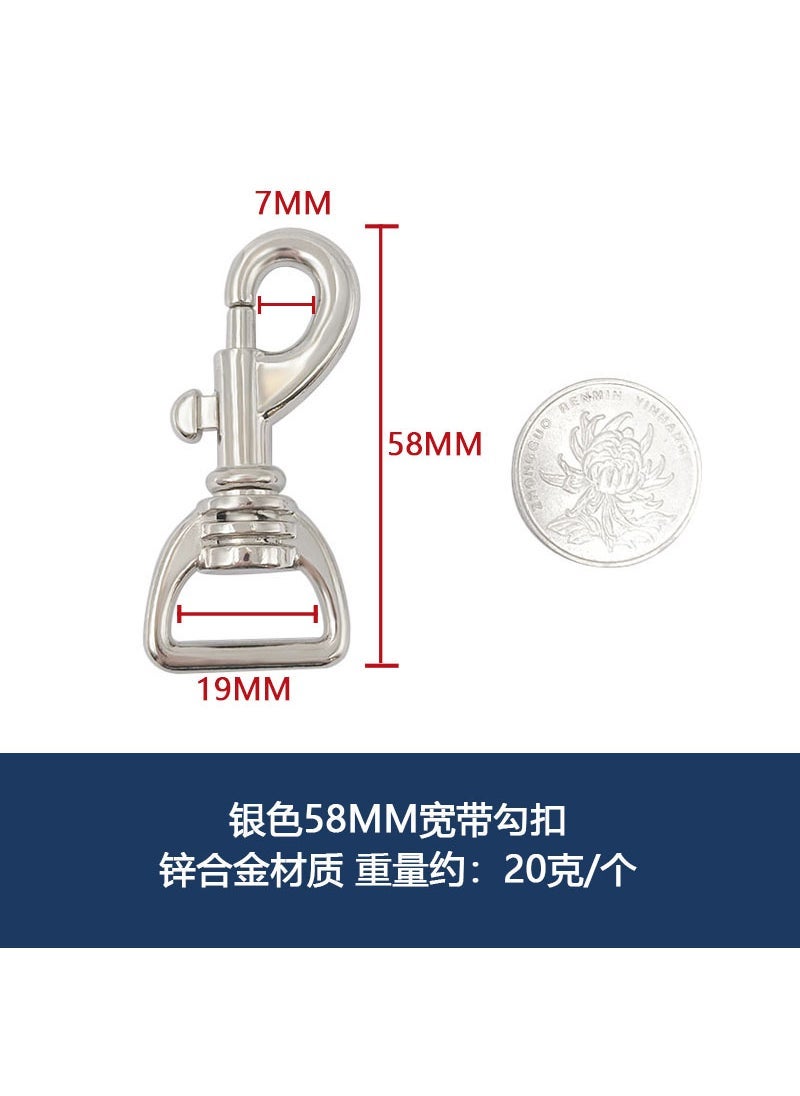Wholesale Spring Clasp Lobster Claw for DIY Bag Silver 58mm broadband hook one 