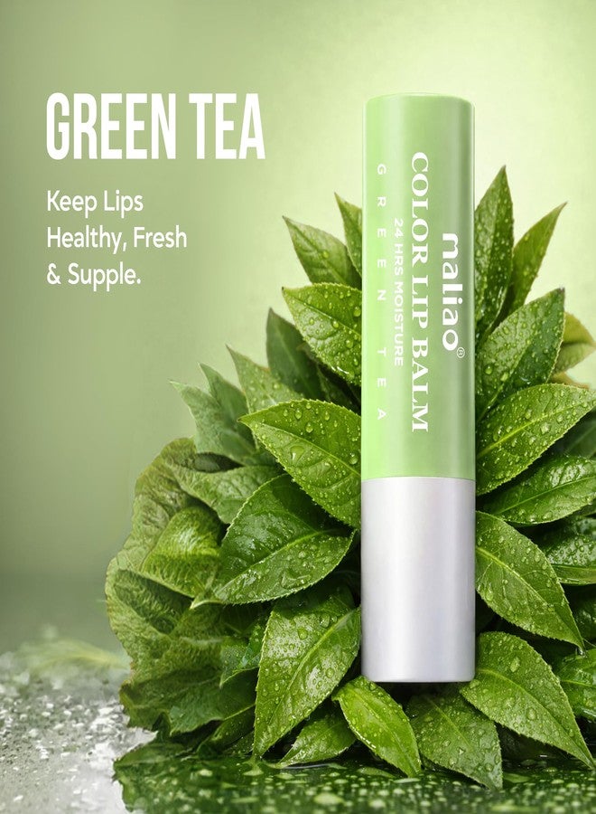 Maliao Color Lip Balm | 24H Moisture | Nourishing & Hydrating | Soft & Smooth Texture | Aloe Vera & Green Tea | Combo Set of 2 | 3.8g Each - Image 5