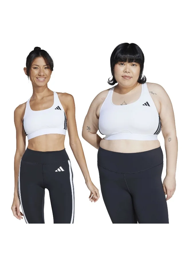 Adidas powerreact train medium support 3-stripes women bra