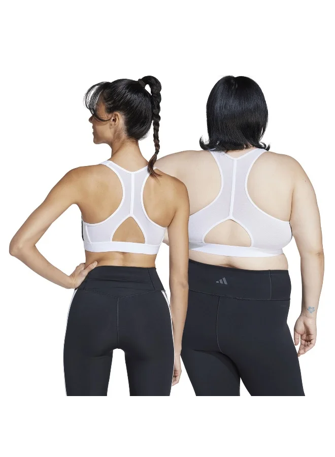 Adidas powerreact train medium support 3-stripes women bra