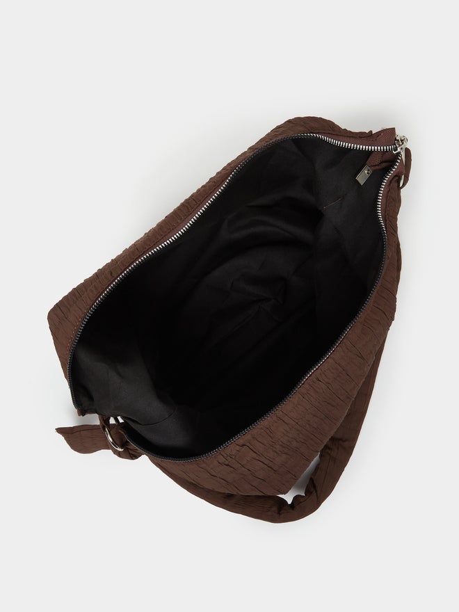 Styli Styli Textured Shoulder Bag with Zip Closure  - Image 4