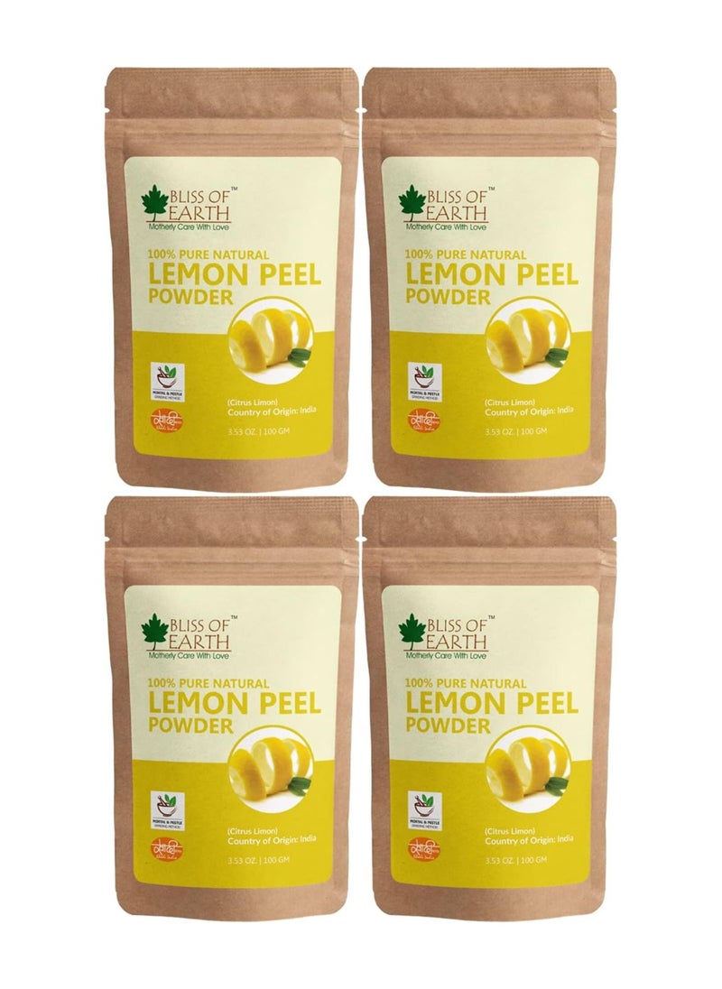 BLISS OF EARTH Bliss of Earth 100% Pure Lemon Peel Powder 100g Pack of 4  - Image 1