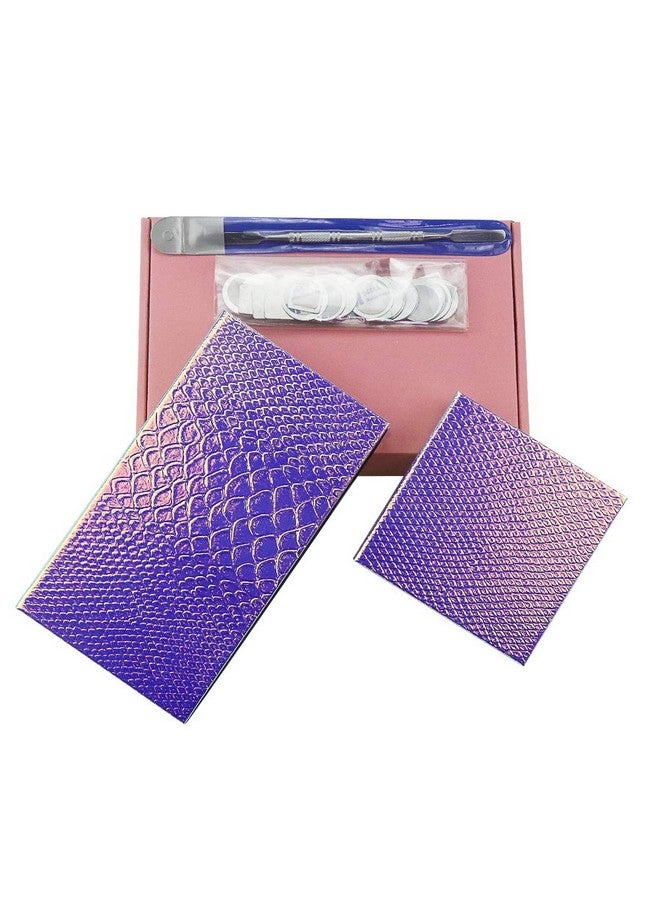 Fendy Leopard Empty Makeup Magnetic Palette With Spatula And Metal Stickers 2Pcs Palettes Set 18 Colors And 9 Colors Empty Magnetic Makeup Palette (Fish Scales) - Image 2