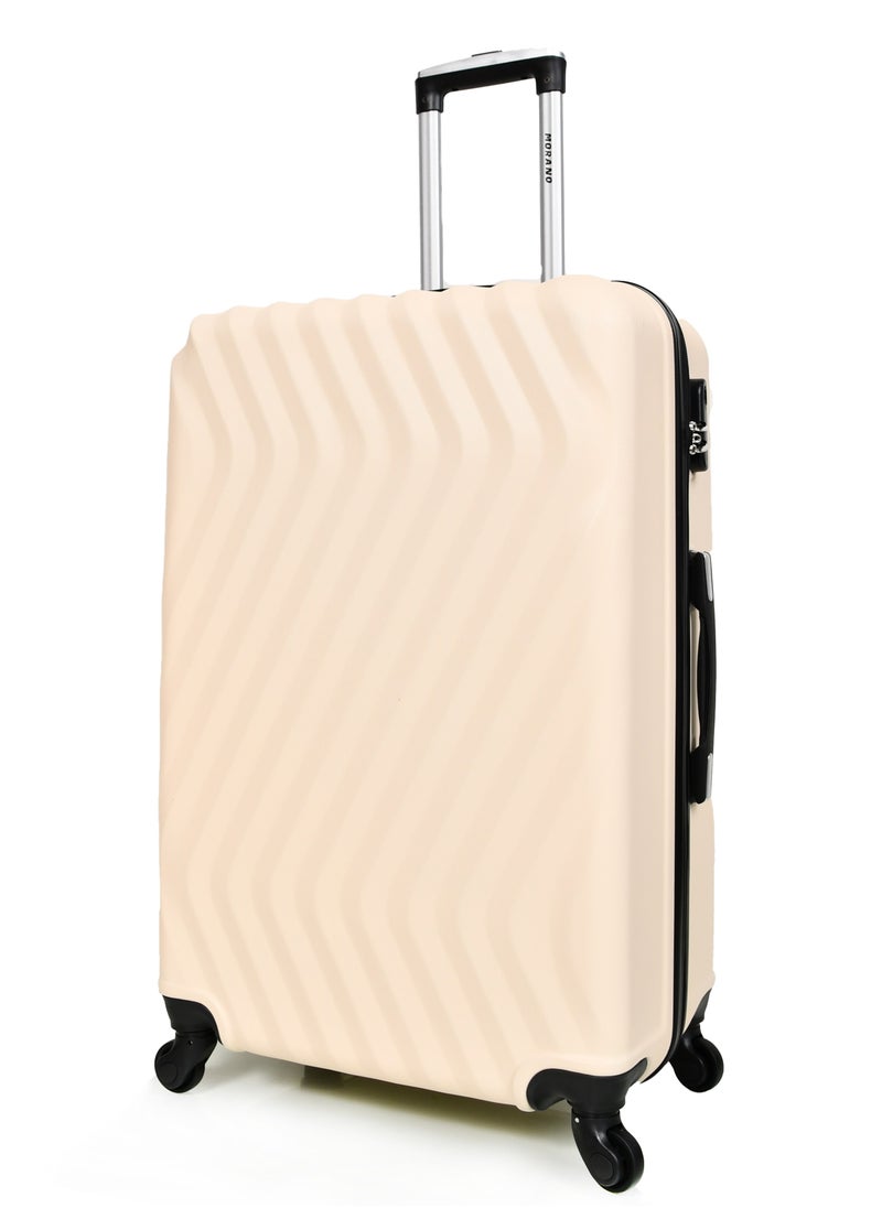 MORANO 3-Piece Women Morano Travel Luggage Trolley Set Beige Size 28''-24''-20'' Inches  - Image 3