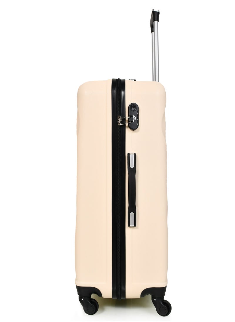 MORANO 3-Piece Women Morano Travel Luggage Trolley Set Beige Size 28''-24''-20'' Inches  - Image 5