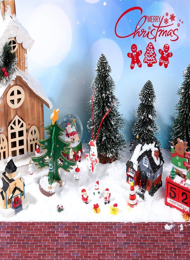 Marspark Christmas Village Accessories 5 x 50 Inch Christmas Miniature Road Village Street Mat Xmas Snow Street Decorations for Little Landscape(Red Brick Style) - Image 4