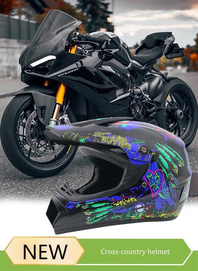 إسكدنيا Adult Kids Motocross Helmet with Unique Patterns,  Dirt Bike Off-Road Mountain Bike Motorcycle Helmet, Motocross Helmet Dirt Bike ATV Motorcycle Helmet for Men Women - Image 1