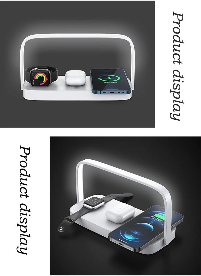 TLAXCA - Mobile Phone Watch Earphone Three In One Mobile Phone Wireless Charging Small Night Light Mobile Phone Charging Bracket - Image 1