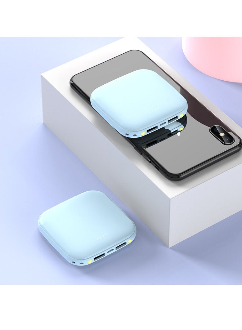 12000 mAh portable power bank creative high-looking mini large capacity fast charging power bank (blue) - Image 2