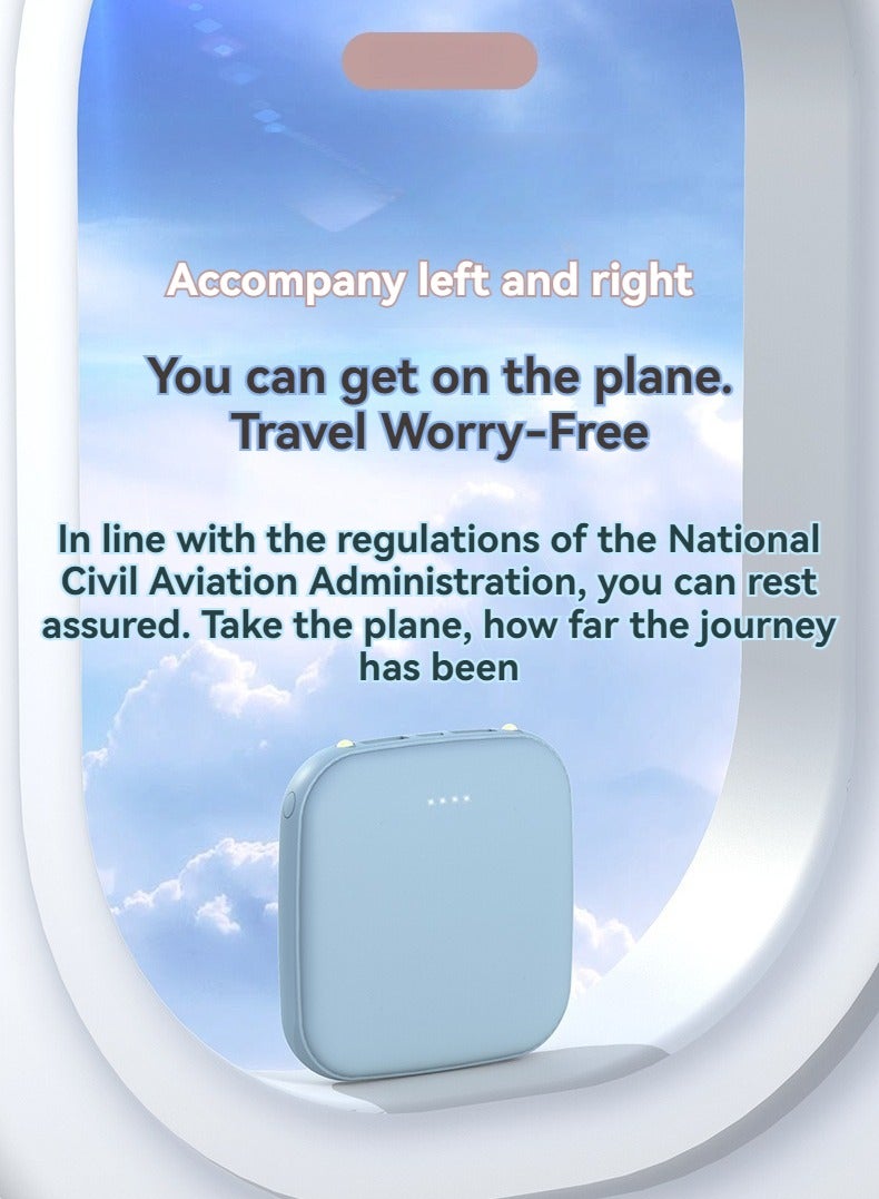 12000 mAh portable power bank creative high-looking mini large capacity fast charging power bank (blue) - Image 3