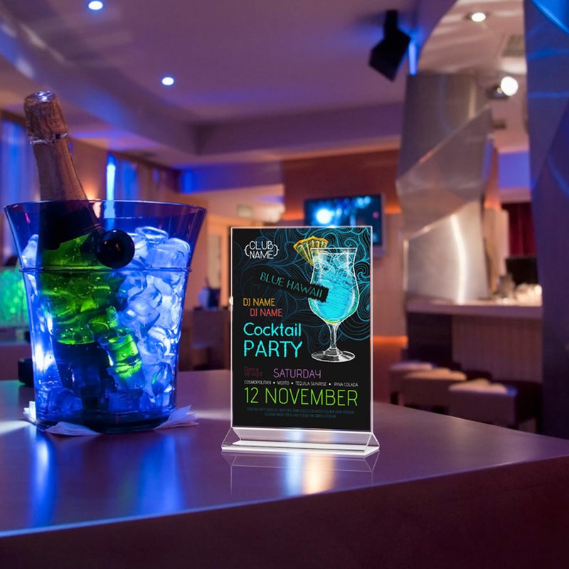 MaxGear Acrylic Sign Holder Table Card Display 4 X 6 inches Clear Sign Display Holder Plastic Table Menu Stand Double Sided Ad Picture Frame for Office, Home, Store, Restaurant, 12 Pack - Image 5