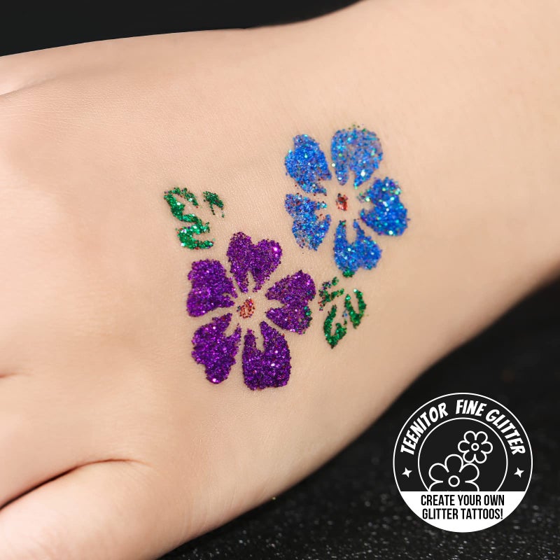 Teenitor Fine Glitters and Holographic Chunky Glitters for Nails, Assorted Glitter Slime, Festival Glitter for Nail Face Hair Body , Glitter for Resin Tumblers, 16+16pcs - Image 4