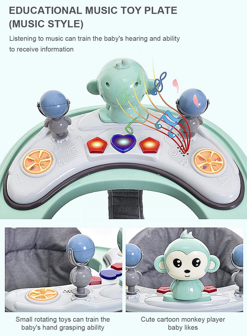 ما بيبي طفل ووكر ، المضادة لفة على شكل O تعلم المشي ، عربة طفل مع دواسة لعبة صينية للانفصال - Image 5