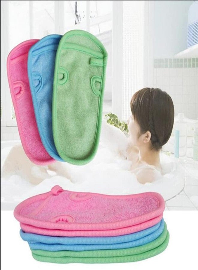 vipolish 3 PCS Bathing Shower Mittens Body Wash Massage Spa Mitt Towel for Adults Children Body Back Rubbing Exfoliating Washing Cleaning Color Random - Image 4