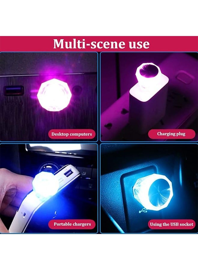 MKS 2 PCS USB Atmosphere Light Strobe LED Light Plug in Mini Bulb Portable Ambient Lighting Decorative Lamp Plug-and-Play Car Mini USB Emergency Lighting for Car Home Party Decorations(Color/Blue) - Image 5