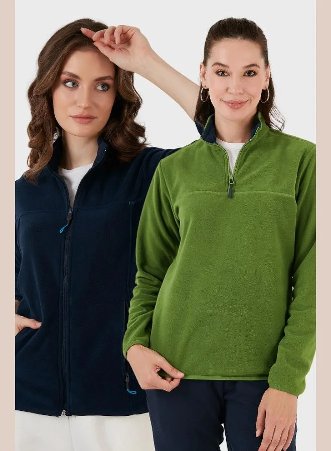 ليلا ليلا قطعتان من البولار النسائي بقصة ضيقة، نسيج ناعم مقاوم للتكوير