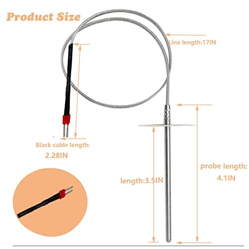 FCCUM RTD Temperature Probe Sensor,Suitable for All Pit Boss 700 and 820 Series Wooden Pellet Grills… - Image 3