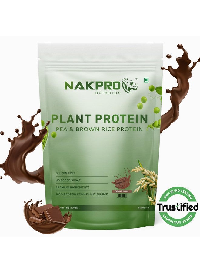 NAKPRO Vegan Plant Protein Powder (Pea & Brown Rice Protein), Chocolate - 1kg | 25.2g Protein, Easy To Digest | All Essential Amino Acids | No Preservatives | No Added Sugar - Image 2