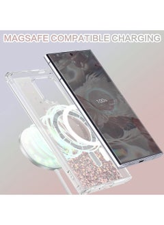 SNBFA Samsung Galaxy S24 Ultra Case Soft Silicone Clear MagSafe Cover with Glitter Bling Super Soft-Touch Anti-Scratch Shockproof Bumper Back Cover Phone Accessories for Women Girls  - Image 4