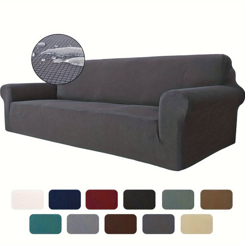 Upgraded Thickened Sofa Cover For 3-Seater Sofa All-Season Dust Proof Cat Scratch Resistant Washable Wear Resistant Furniture Protector Matcha Green - Image 1