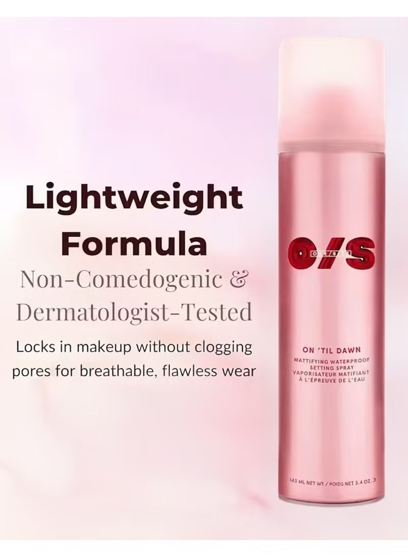 O/S On 'Til Dawn Matte Setting Spray, Long-Lasting Waterproof Matte Finish, with Green Tea & Witch Hazel - Oil Control, 3.4 oz / 143 ml - Image 4