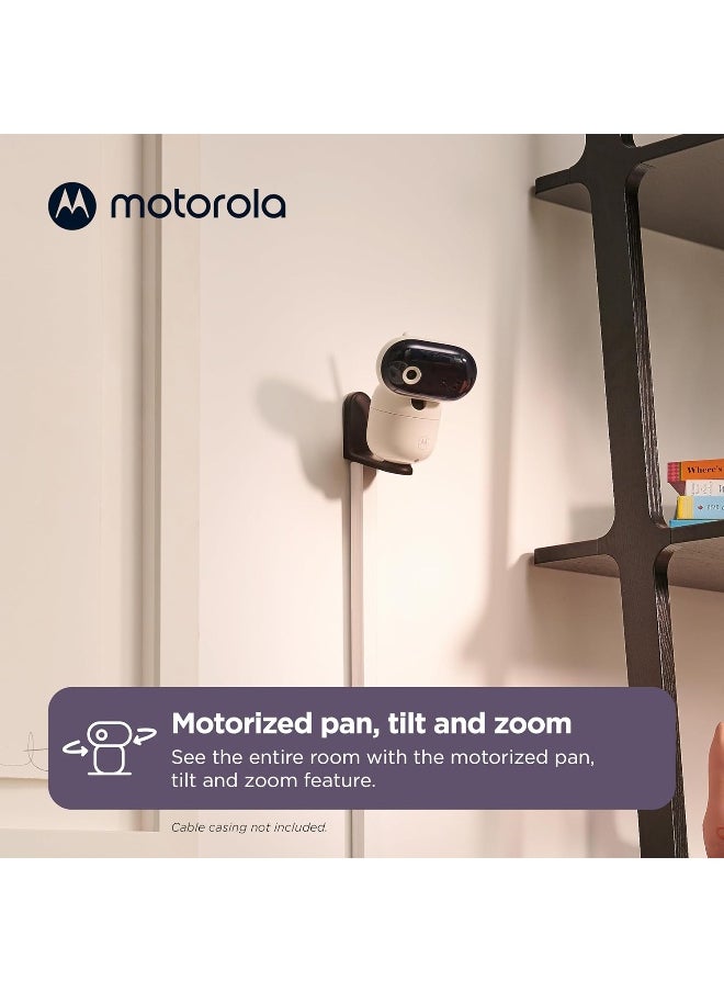 Motorola Nursery - Motorola Nursery Baby Monitor PIP1510 Connect - 5" WiFi Video Baby Monitor with Camera, Wall Mount, HD 1080p - Smart Phone App, 1000ft Range, Two-Way Audio, Remote Pan-Tilt-Zoom, Room Temp, Lullabies - Image 1