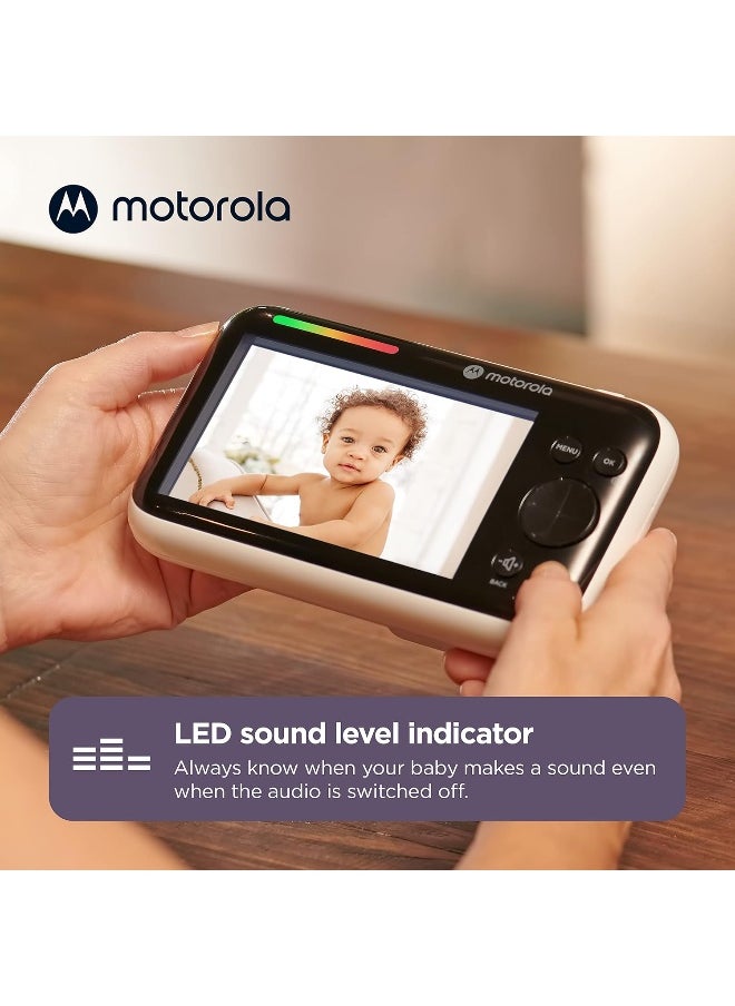 Motorola Nursery - Motorola Nursery Baby Monitor PIP1510 Connect - 5" WiFi Video Baby Monitor with Camera, Wall Mount, HD 1080p - Smart Phone App, 1000ft Range, Two-Way Audio, Remote Pan-Tilt-Zoom, Room Temp, Lullabies - Image 1