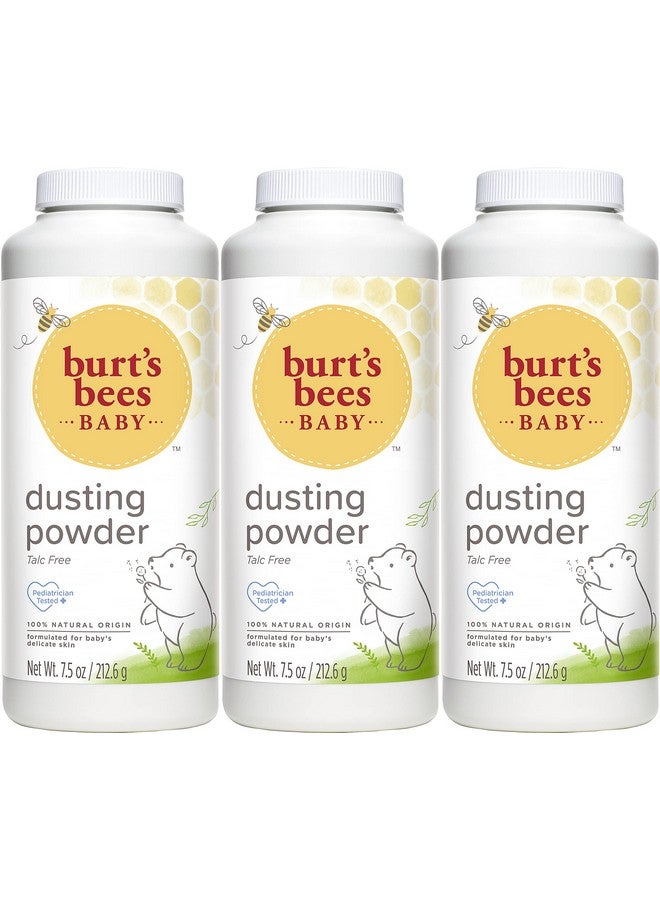 بيرتس بيز بودرة أطفال من بيرتس بيز، بودرة غبار مضادة للحساسية، غير مهيجة، عناية مهدئة بالبشرة، طبيعية بالكامل، خالية من التلك، 7.5 أونصة (عبوة من 3 قطع) - Image 1