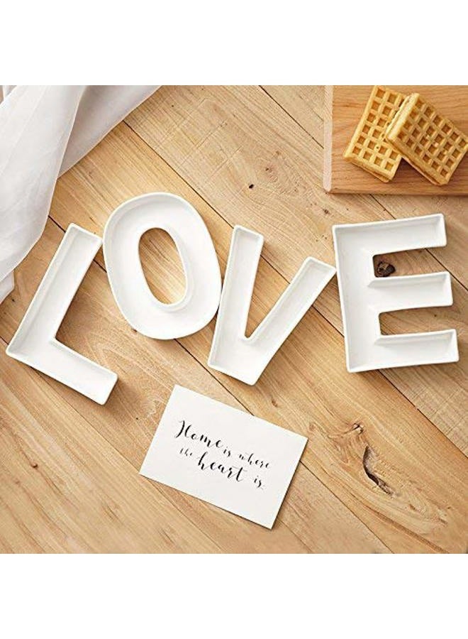 Coffeezone "LOVE" Decorative Ceramic Small Letter Candy Dish Wedding Party Decor (LOVE in 1 Set) - Image 3