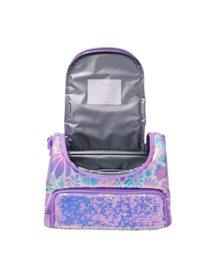 Smiggle Children's Double-Layer Insulated Lunch Bag with Cartoon Print, Portable Large Capacity Student Food Carrier Tote - Image 2