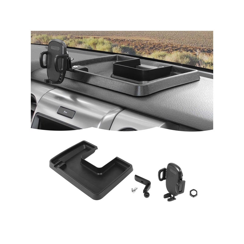RT-TCZ RTTCZ Cell Phone Holder Dash Mount Holder with Storage Box Bracket Center Console Interior Accessories for Ford F150 Raptor 20092014 - Image 2
