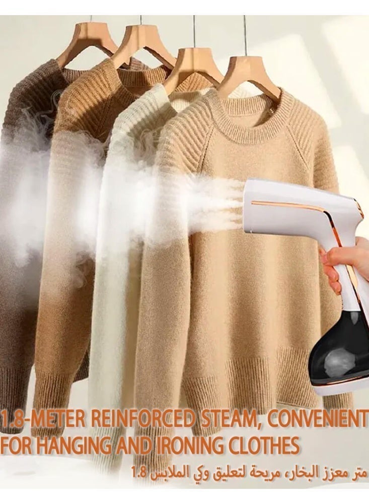 SOGAR SHAMO مكواة بخار للملابس، مكواة بخار محمولة عالية الطاقة، مكواة بخار يدوية، 9 ثوانٍ، تسخين سريع، مزيل التجاعيد - 1800 واط 320 مل - Image 4
