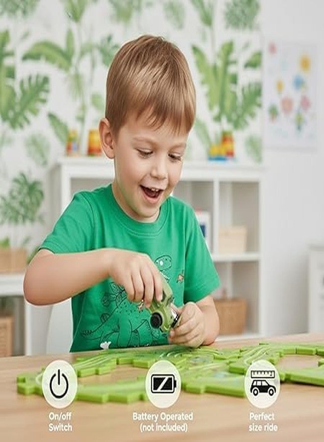 SMARTEZO Puzzle Track Vehicle Play Set for Kids Toddlers 3 4 5 6 Year Boys & Girls Race Track DIY Jigsaw Puzzle Theam Map Montessori Toys, Education Interactive Playset, 4 Modes, 4 Pieces - Image 3