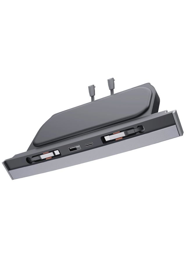 USB Docking Hub for Tesla Model 3 Model Y Waterproof - Fast Charger for Model Y/3 Accessories 2024 2023 2022 2021 Multi Port Retractable Docking Station, 100% Fit Center Console(Not Fit Model 3 2024)