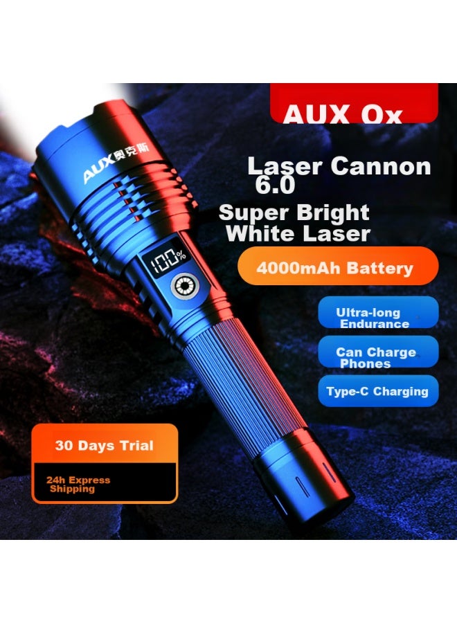 Oaks Aokesi High-intensity Rechargeable Flashlight, Ultra-bright, Long-lasting Outdoor Survival, Long-range Emergency Light For Home And Cycling Use - Image 1