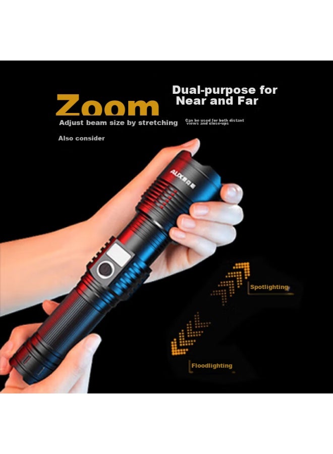 Oaks Aokesi High-intensity Rechargeable Flashlight, Ultra-bright, Long-lasting Outdoor Survival, Long-range Emergency Light For Home And Cycling Use - Image 2