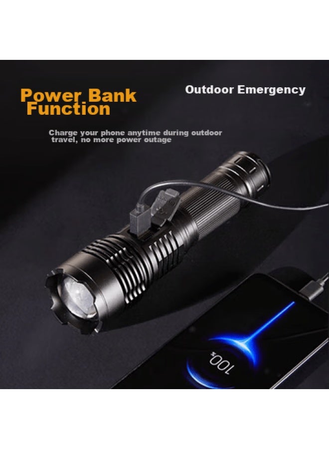 Oaks Aokesi High-intensity Rechargeable Flashlight, Ultra-bright, Long-lasting Outdoor Survival, Long-range Emergency Light For Home And Cycling Use - Image 4