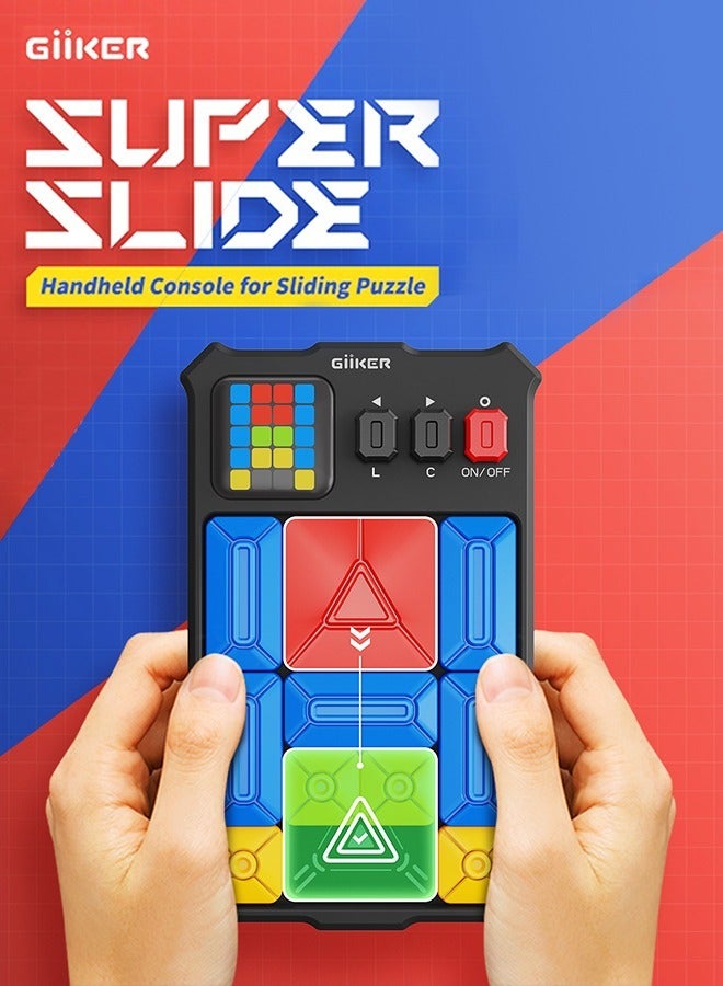 جيكر ألعاب أحجية سوبر سلايد من جيكر لتحفيز الدماغ مع أكثر 500 مستوى تعليمية تفاعلية محمولة باليد للأطفال والمراهقين لعبة تفكير مريحة للسفر مناسبة لهدايا عيد الميلاد لجميع الأعمار - Image 3