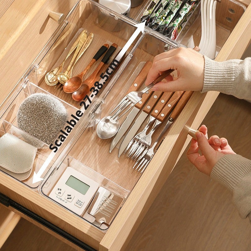 PET Drawer Organizer, Adjustable Storage Box for Kitchen Utensils and Office Desk - Image 3
