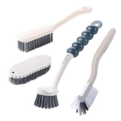 ANERONG Multi-Purpose Scrub Brush Set - 4 Pack Kitchen Cleaning Brushes with Stiff Bristles for Dishes, Pots, Pans, Sink & Bottles - Dish Brush with Ergonomic Handle - Image 1