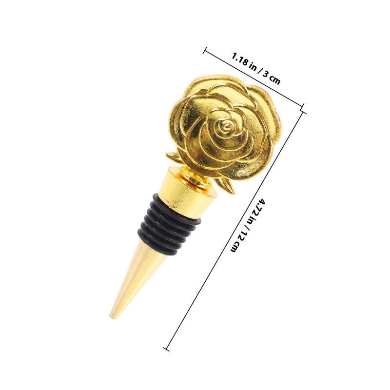 Rose Shape Allium Alloy Wine Bottle Stopper Creative Sealing Plug for Wedding Party - Image 3