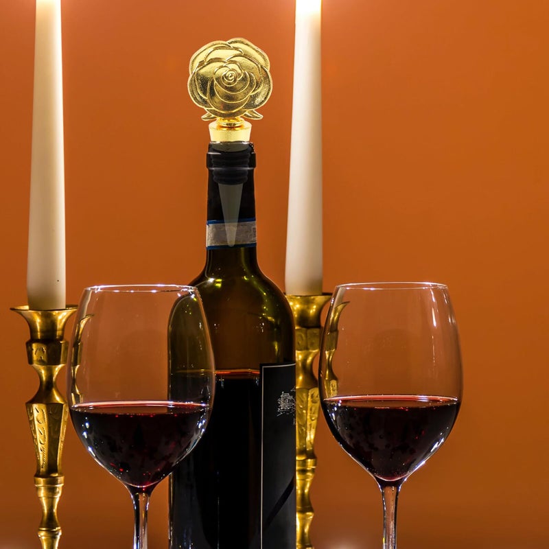 Rose Shape Allium Alloy Wine Bottle Stopper Creative Sealing Plug for Wedding Party - Image 5